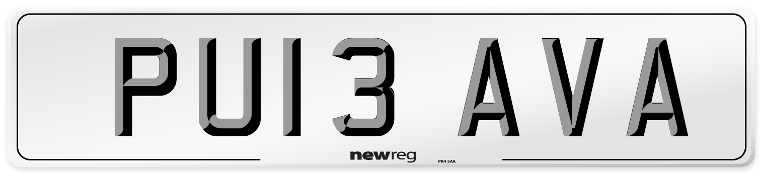 PU13 AVA Number Plate from New Reg